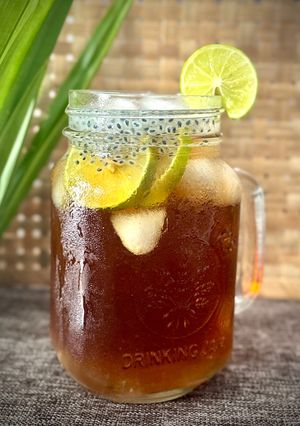 Foto resep Es Teh Kampul Pandan Selasih