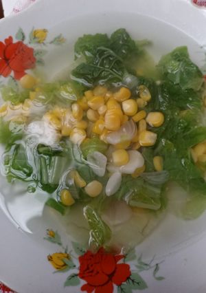 Foto resep Sayur Bening Sawi Putih dengan Jagung Manis