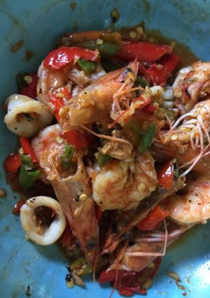 รูปของ กุ้งหมึกทอดพริกเกลือ🦐🐙