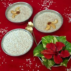 A picture of Rajgira Kheer For Navratri Festival 🌼✨️🌼(Popped Ramdana Kheer)Popped Amaranth Kheer.