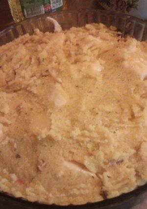 Una foto de Pastel de polenta y soja