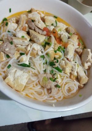 Hình của món Bún đậu.