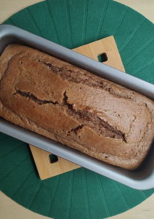 Una foto de Bizcocho de chocolate y plátano