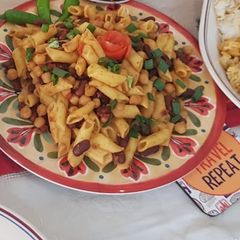 A picture of 3 beans salad.