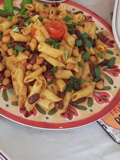 A picture of 3 beans salad.