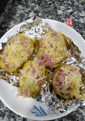 Hình của món Khoai tây phô mai đút lò.
