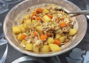 The New Way Prepare Recipe Japanese Nikujaga Sliced pork and Potatoes Savory Delicious The New Way Prepare Recipe Japanese Nikujaga Sliced pork and Potatoes Savory Delicious