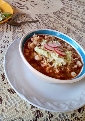 Una foto de Pozole Rojo