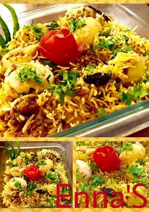 A picture of Egg Biryani.
