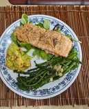 Salmón con semillas de sésamo