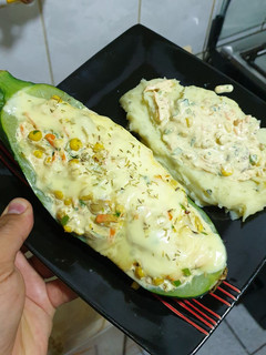 Una foto de Zapallo italiano Relleno Vegetariano