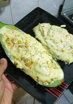 Una foto de Zapallo italiano Relleno Vegetariano