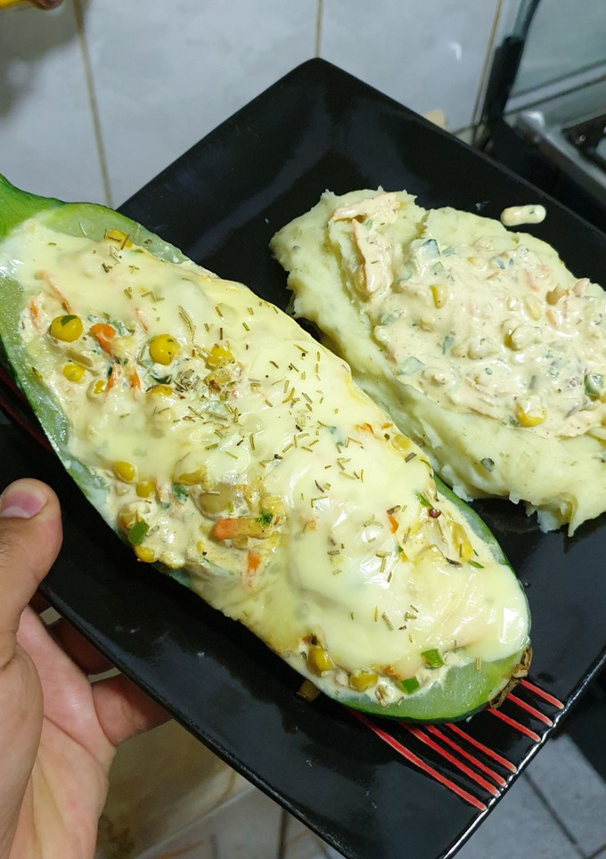 Una foto de Zapallo italiano Relleno Vegetariano