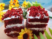 Gambar red velvet cake panggang
