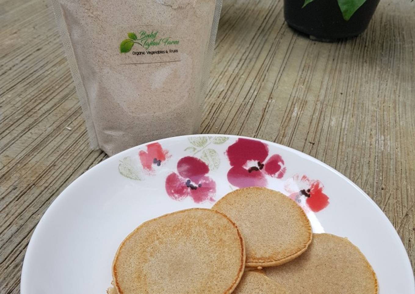 Pancake Gandum (pakai susu oat)