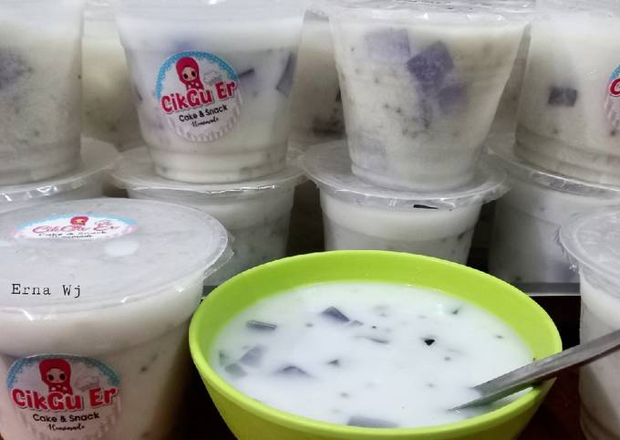 Cara membuat Es sirsak jeli bunga telang Cara membuat Es sirsak jeli bunga telang