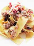 Pappardelle con radicchio tardivo e ragù d'anatra