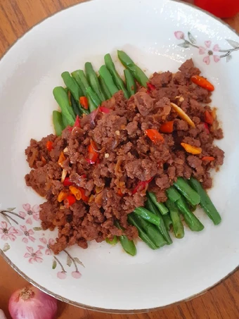 Cara Sederhana Menyiapkan Resep  Tumis buncis daging cincang yang Lezat, Lezat