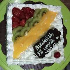 Vanilla sponge cake (fruit cake decoration) রেসিপির প্রধান ছবি