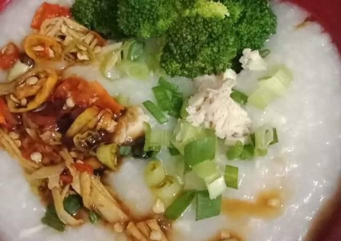 Bubur ayam brokoli foto resep utama