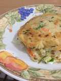 Vegan Arepa with Broccoli, Carrot, Parsley, and Oats