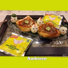 A picture of Chicken kabab cheese sandwich 😋.