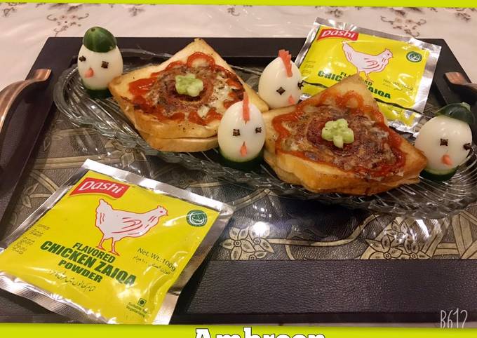 Recipe of Thomas Keller Chicken kabab cheese sandwich 😋