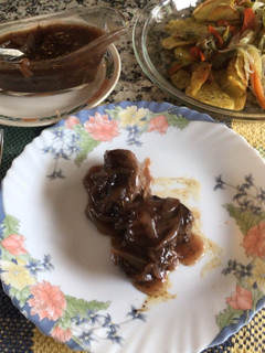 Una foto de Lomito en salsa de cebolla