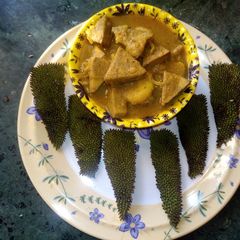 A picture of Potato jackfruit masala.