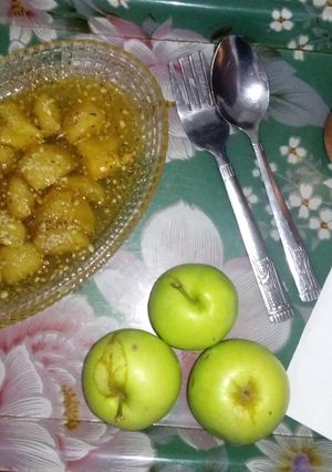 عکسی از دستور کمپوت سیب قندی خانگی و محلی خوشمزه