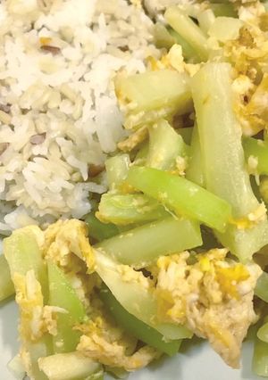 รูปของ มะระหวานผัดไข่ สูตรไร้น้ำมัน