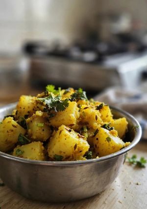 A picture of Aloo ki sabji.