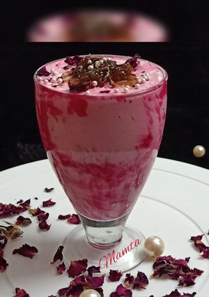 A picture of Rose Gulkand mousse.