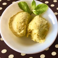 Mango mint Sorbet A picture of Mango mint Sorbet.