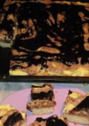 Mámoros almás-krémes-mogyorós süti recept fotója