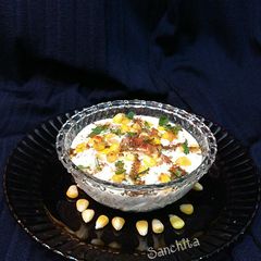 A picture of Corn and Onion Raita.