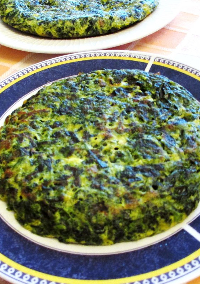 Una foto de Tortilla de espinaca casera