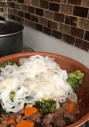 A picture of Beef Ramen Noodle Stir Fry.