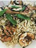Riso freddo con zucchine grigliate e menta