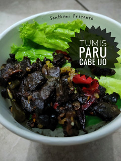 Foto resep 209. Paru Tumis Cabe Ijo (Paru Ungkep Manis)