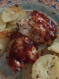 Una foto de Pollo al horno con barbacoa 🤩