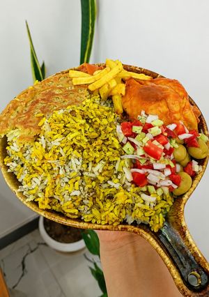 عکسی از دستور شوید پلو با مرغ