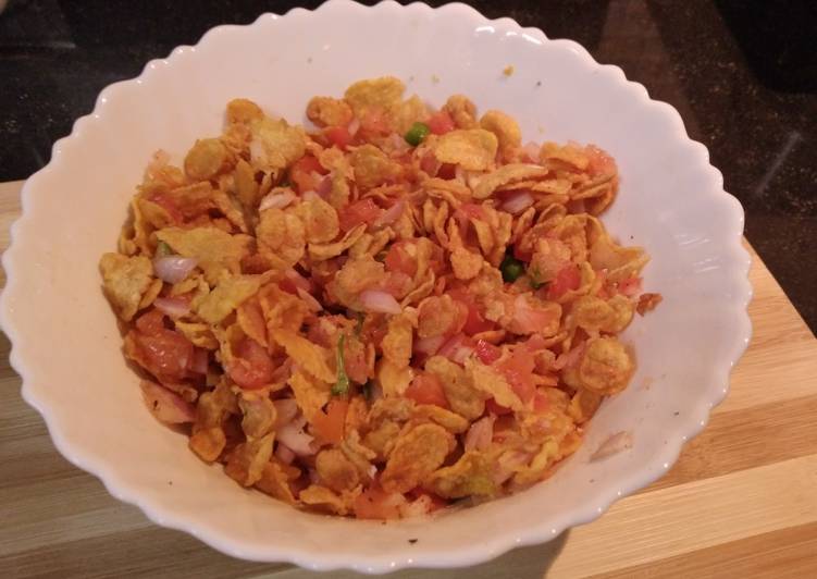 Corn flakes chaat