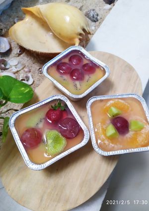 Foto resep Puding buah simple