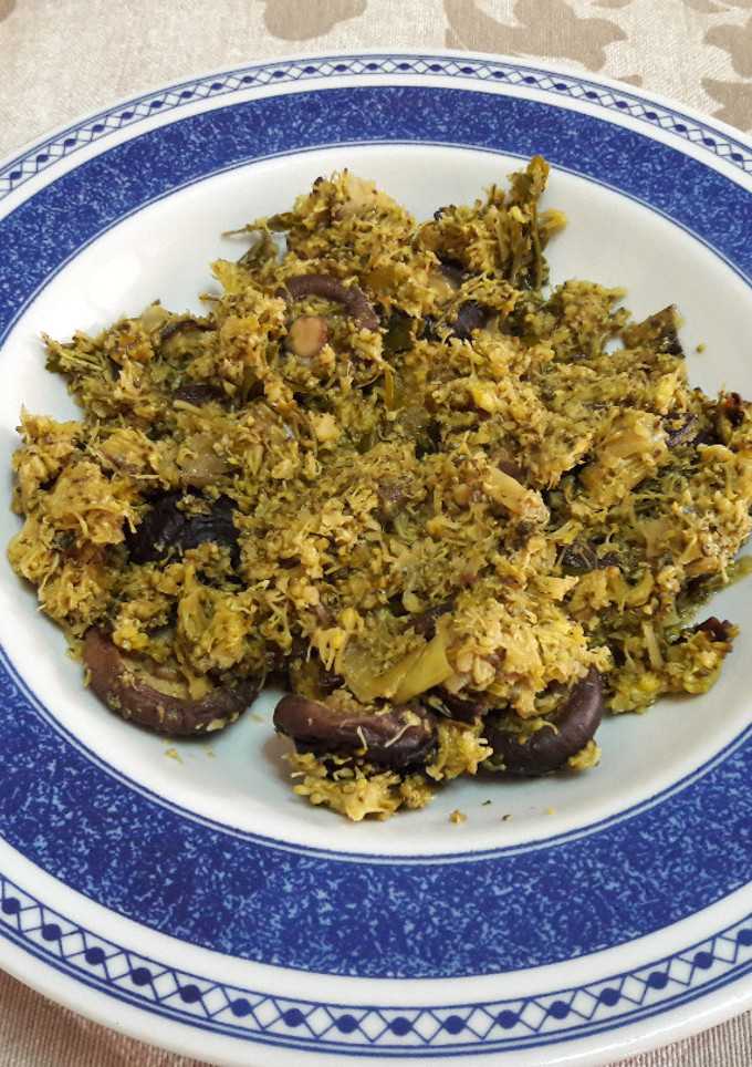 Una foto de Risotto de brócoli vegano