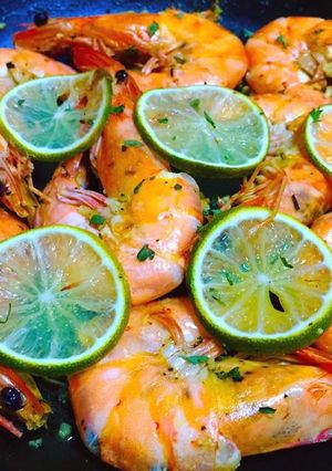 รูปของ กุ้งคั่วเนยมะนาว