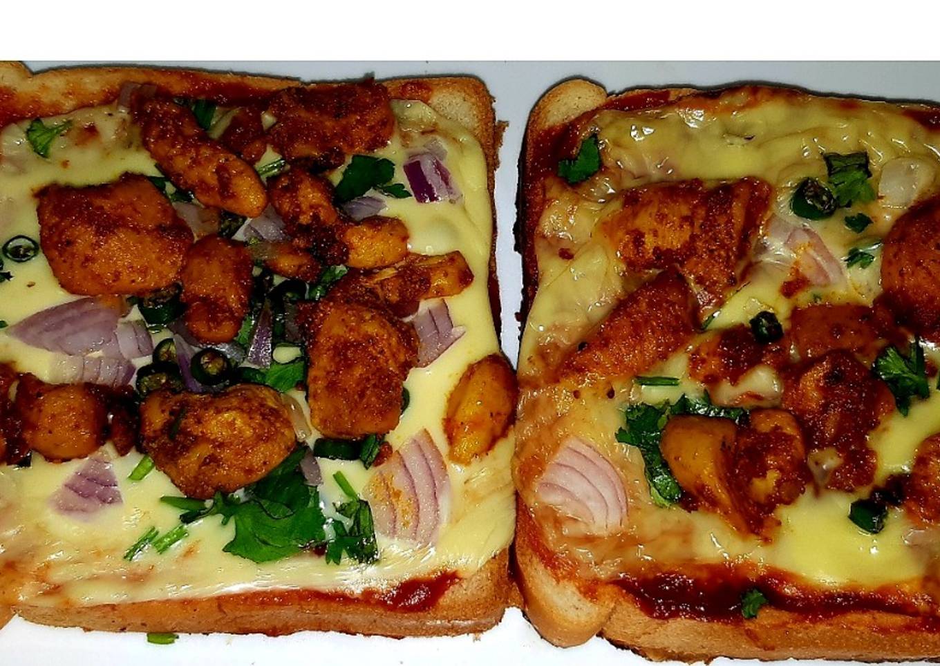 Chicken Bread pizza