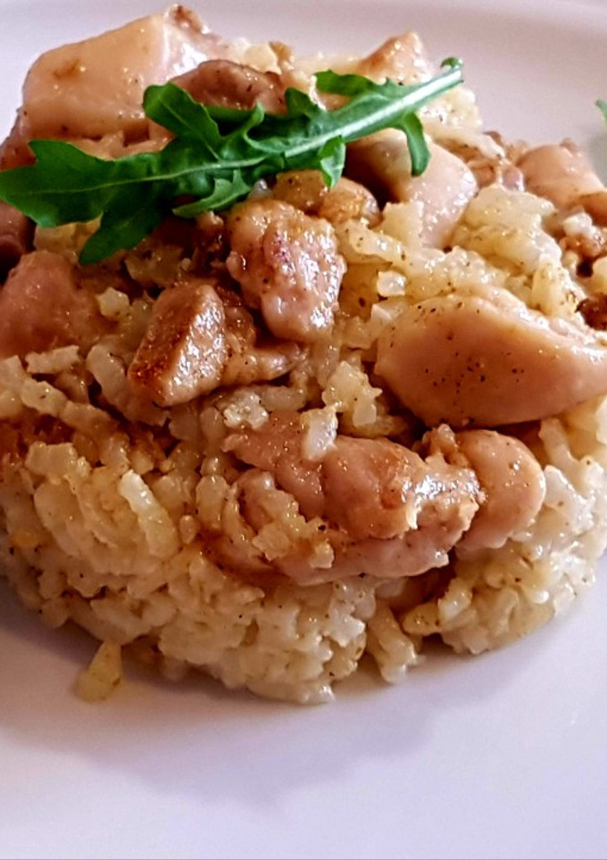 Una foto de Salteado de pollo y arroz al curry