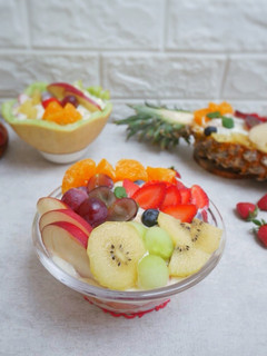 Foto resep Salad Buah Saus Creamy Orange mint (Dressing)