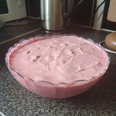 A picture of Mixed Berries and Banana Fool.
